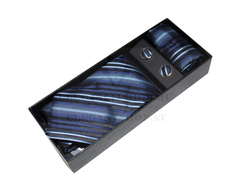   NM nyakkendő szett - Kék csíkos